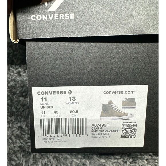 Converse Chuck Taylor Sneakers‎ Shoes Mens Size 11 Mossy Green Canvas Jacquard - Picture 5 of 6